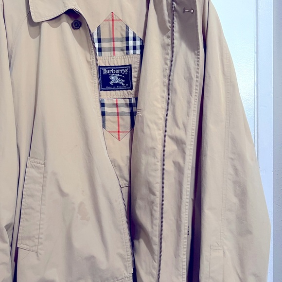 Burberry - Vintage Rain 3/4 Coat Jacket -Men XL - Picture 2 of 6
